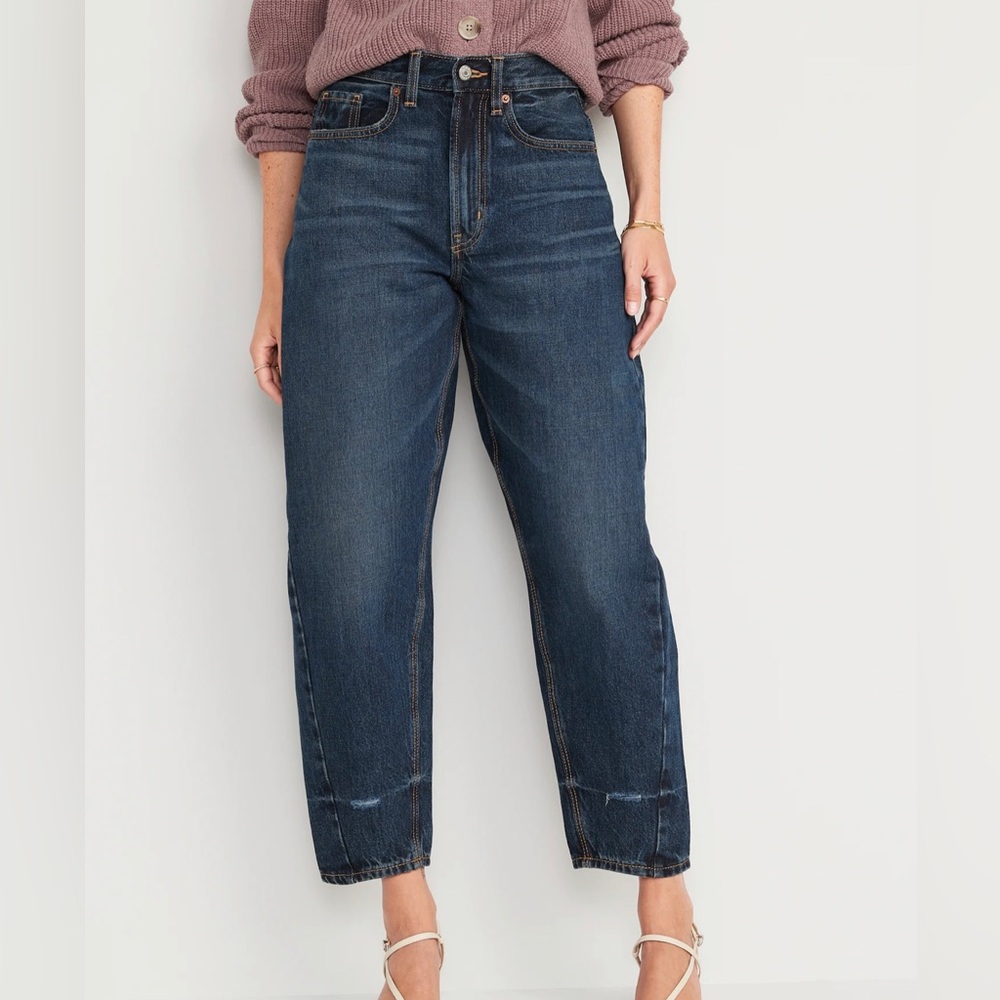 OLD NAVY Extra High-Waisted Non-Stretch Balloon Jeans
